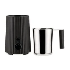 Alessi Plissé Milk Frother, Black -Chic Kitchen Supplies 0004 MDL13 B 02 A4 3500pxl