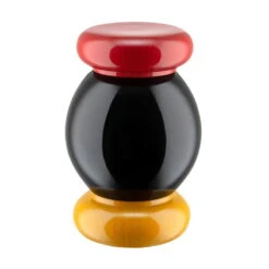 Alessi Sottsass Grinder, Small, Black - Yellow - Red