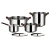 Alessi Edo Cookware Set, 4 Pots With 3 Lids